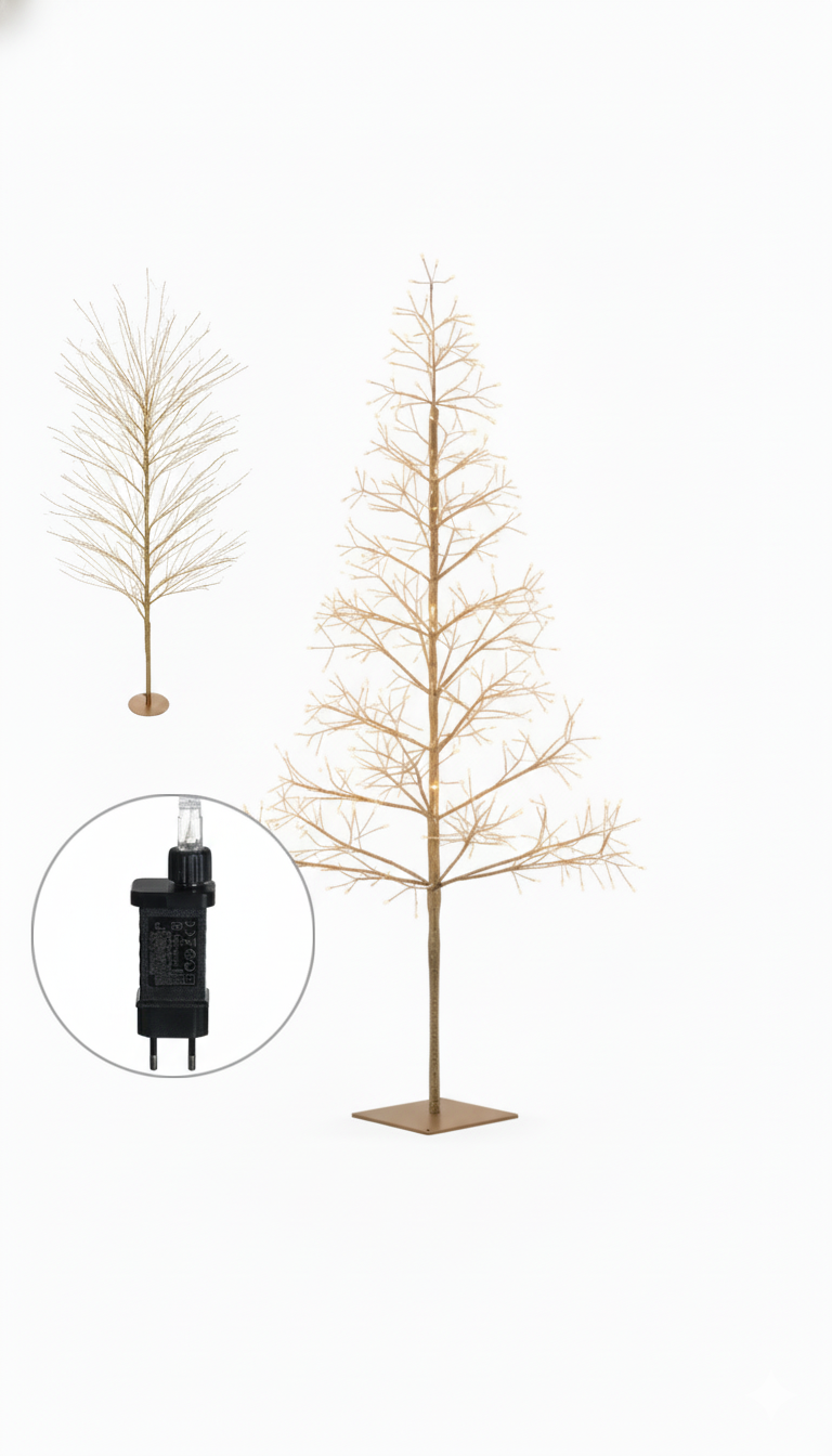Árvore Fio de Fada Bivolt | 2000 LEDs Branco Quente – 1,8m 110/220W🎄