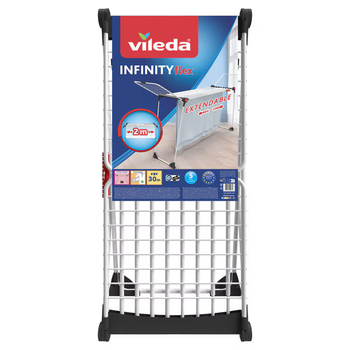 Estendal Extensível Vileda Infinity Flex | Até 30m de Secagem, Abre até 2,05m e Super Resistente