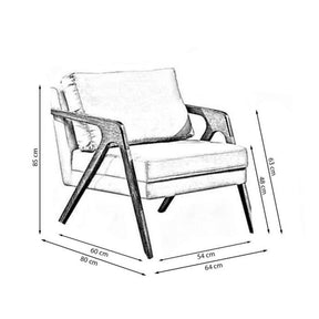 Kit 2 Poltronas Decorativa Mona Luxo Linho Cinza Base Madeira Maciça Cinza