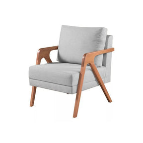 Kit 2 Poltronas Mona Linho Cinza - Kimi Design Cinza