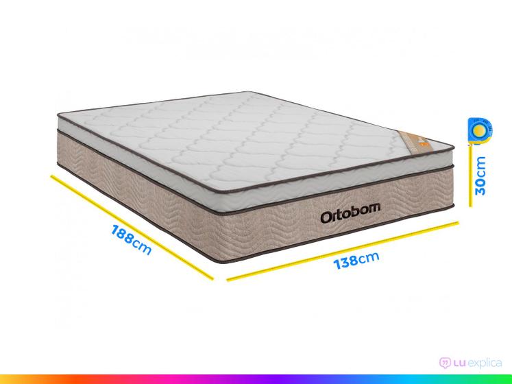 Colchão Queen Ortobom de Molas Ensacadas 30x158x198cm - New Ortotech