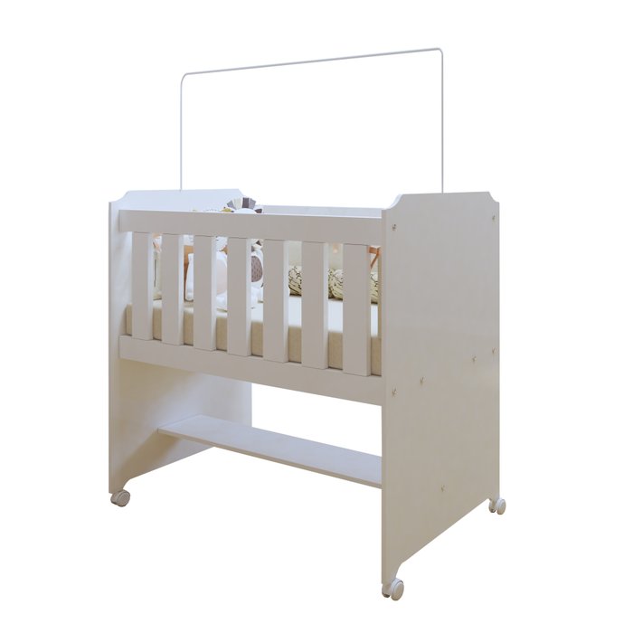 Mini berço 100% MDF com Colchão Yescasa Branco