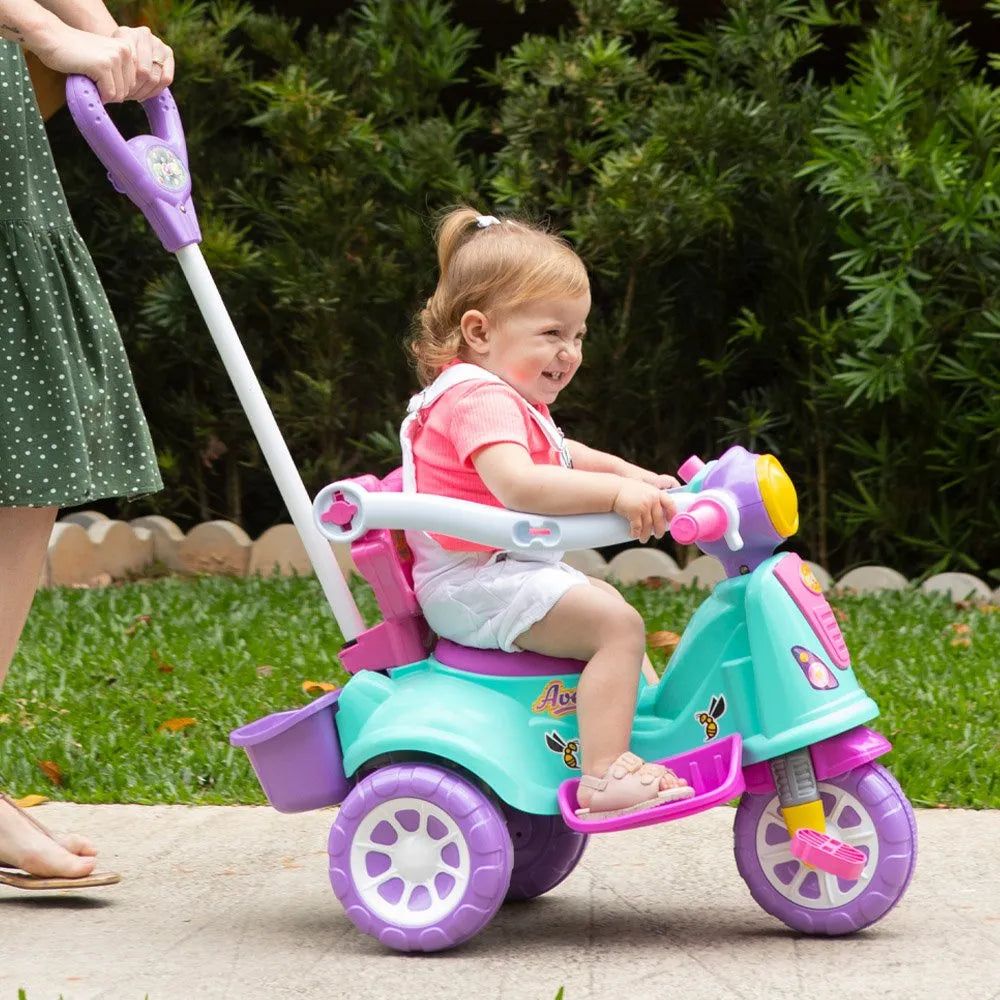 Triciclo Infantil Avespa Pink Maral Com Pedal