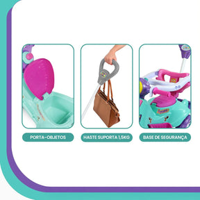 Triciclo Infantil Avespa Pink Maral Com Pedal