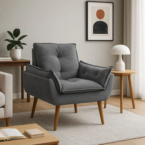 Kit 2 Poltrona Decorativa Opala Sala De Estar Recepção Suede