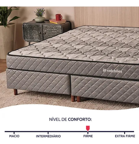 Colchão Solteiro Ortopédico Firme Espuma D33 88x188x17cm Cor Cinza BF Colchões