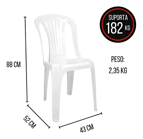 Conjunto De Mesas E Cadeiras De Plástico 182kg Branco