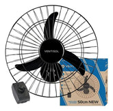 Ventilador de Parede Ventisol 50cm | Potência 130W, 3 Pás, Oscilante, Silencioso e Resistente