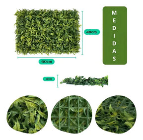 20 placa de samambaia cheia 40x60 Jardim Vertical Artificial Premium Noogs Muro Ingles Resistente Area Interna Externa Com Proteção UV Marca Noogs
