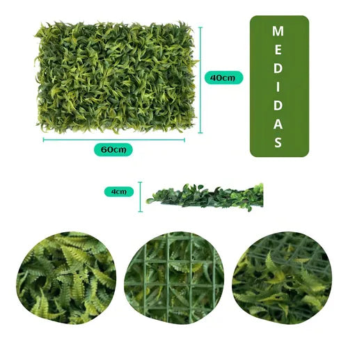 20 placa de samambaia cheia 40x60 Jardim Vertical Artificial Premium Noogs Muro Ingles Resistente Area Interna Externa Com Proteção UV Marca Noogs