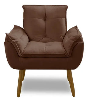 Kit 2 Poltrona Decorativa Opala Sala De Estar Recepção Suede