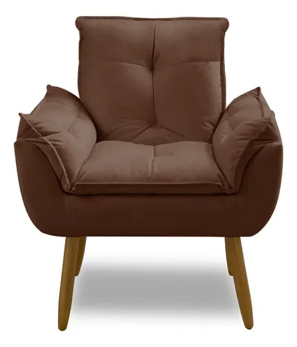 Kit 2 Poltrona Decorativa Opala Sala De Estar Recepção Suede