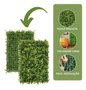 20 placa de samambaia cheia 40x60 Jardim Vertical Artificial Premium Noogs Muro Ingles Resistente Area Interna Externa Com Proteção UV Marca Noogs