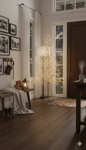 Árvore Fio de Fada Bivolt | 2000 LEDs Branco Quente – 1,8m 110/220W🎄