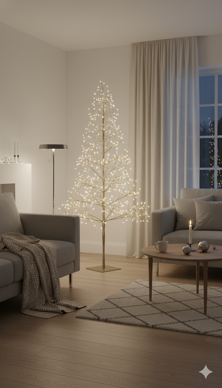Árvore Fio de Fada Bivolt | 2000 LEDs Branco Quente – 1,8m 110/220W🎄