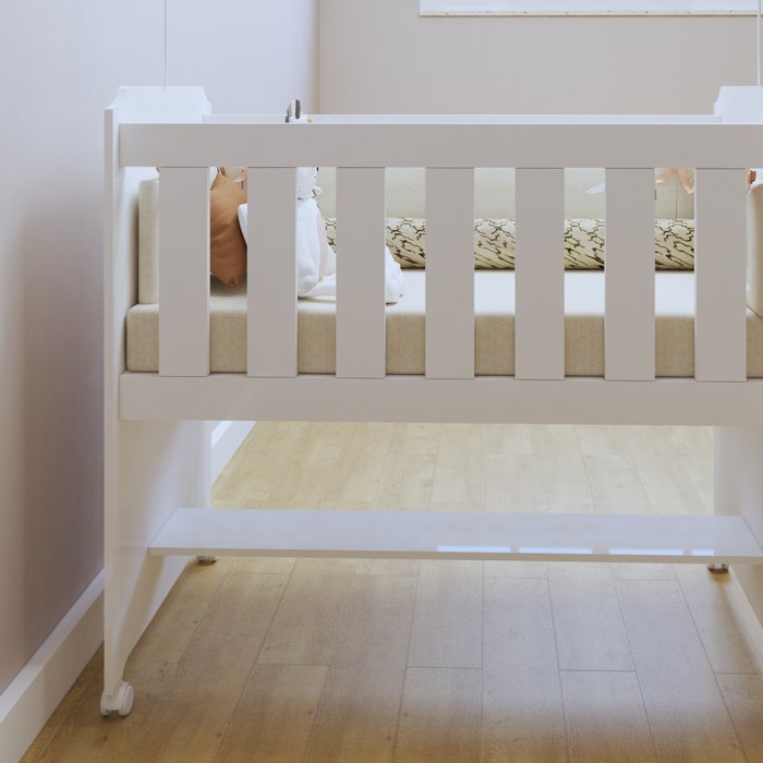 Mini berço 100% MDF com Colchão Yescasa Branco